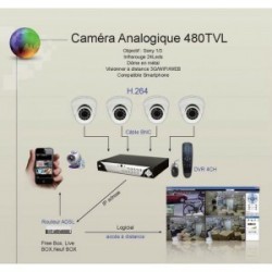 Kit vidéo surveillance 4 CAMERAS